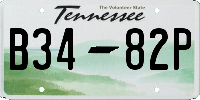 TN license plate B3482P