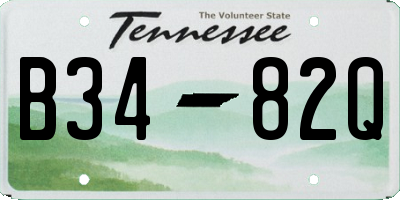 TN license plate B3482Q