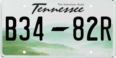 TN license plate B3482R