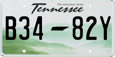 TN license plate B3482Y