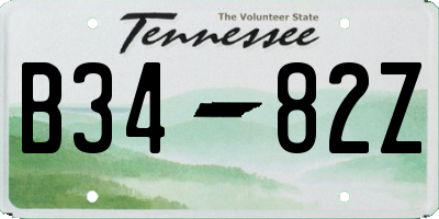 TN license plate B3482Z
