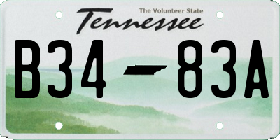 TN license plate B3483A