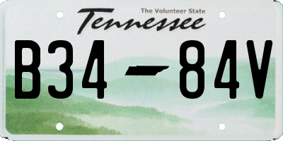 TN license plate B3484V