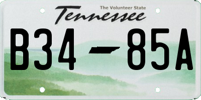 TN license plate B3485A