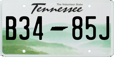 TN license plate B3485J