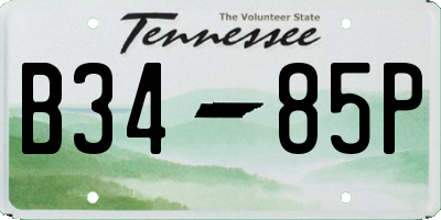 TN license plate B3485P