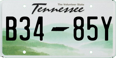 TN license plate B3485Y