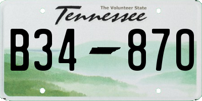 TN license plate B3487O