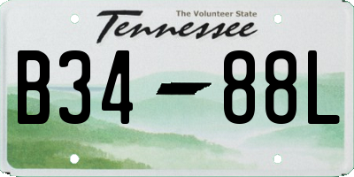 TN license plate B3488L