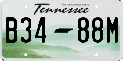 TN license plate B3488M