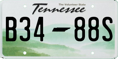 TN license plate B3488S