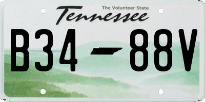 TN license plate B3488V