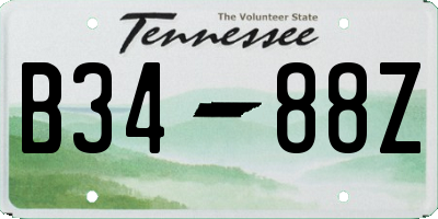 TN license plate B3488Z