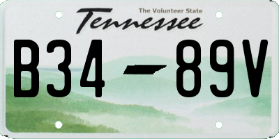 TN license plate B3489V