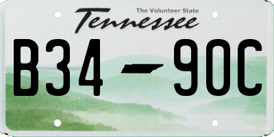 TN license plate B3490C
