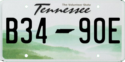 TN license plate B3490E