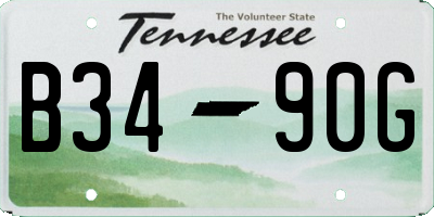 TN license plate B3490G