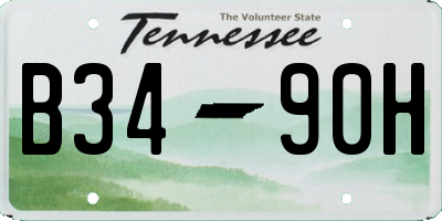 TN license plate B3490H