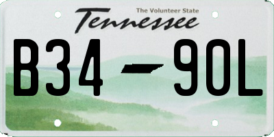 TN license plate B3490L