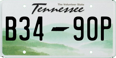 TN license plate B3490P