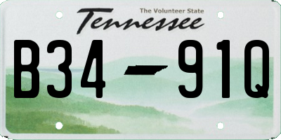 TN license plate B3491Q