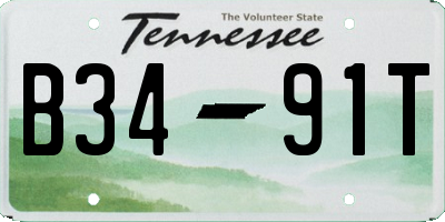 TN license plate B3491T