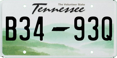 TN license plate B3493Q