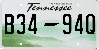 TN license plate B3494Q