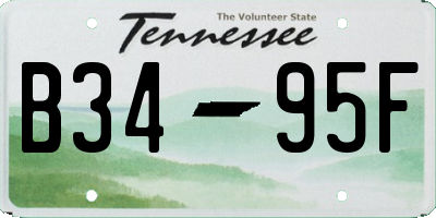 TN license plate B3495F
