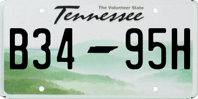 TN license plate B3495H