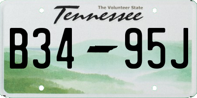 TN license plate B3495J