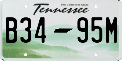TN license plate B3495M