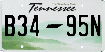 TN license plate B3495N