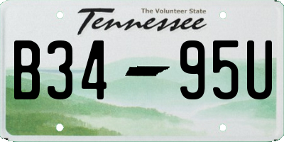 TN license plate B3495U