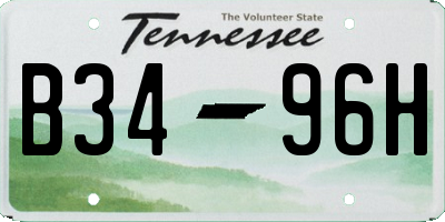 TN license plate B3496H