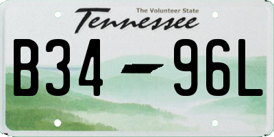 TN license plate B3496L
