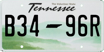 TN license plate B3496R