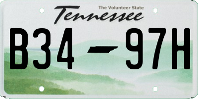 TN license plate B3497H