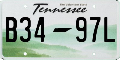 TN license plate B3497L