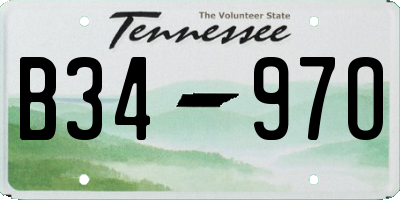 TN license plate B3497O