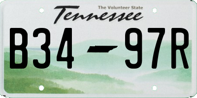 TN license plate B3497R