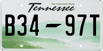 TN license plate B3497T