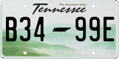 TN license plate B3499E