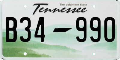 TN license plate B3499O