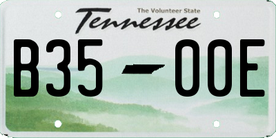 TN license plate B3500E