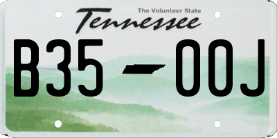 TN license plate B3500J