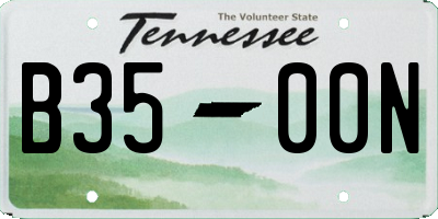 TN license plate B3500N