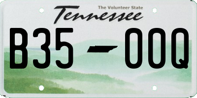 TN license plate B3500Q