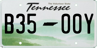 TN license plate B3500Y