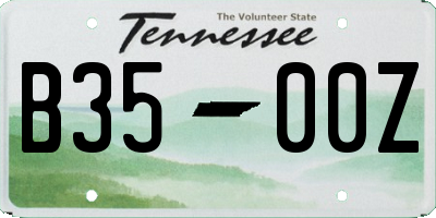 TN license plate B3500Z